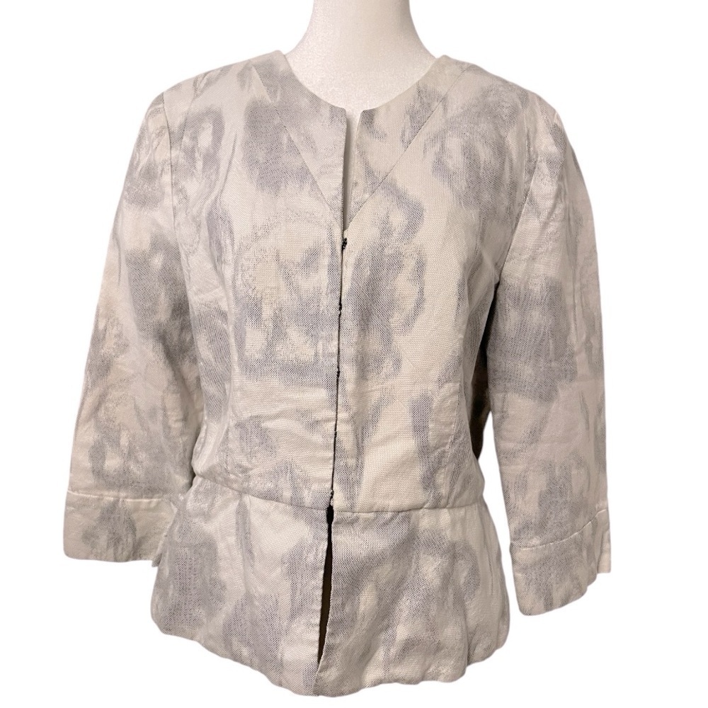 BANANA REPUBLIC Italian Fabric blazer Linen Blend Jacket Sz 10